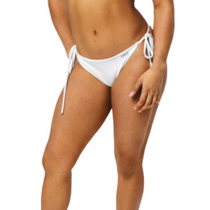 quality white bikini bottoms with logo